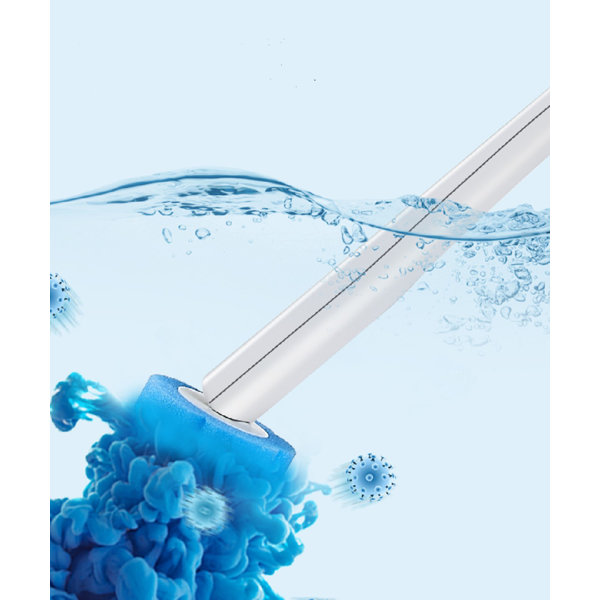 Elegant Disposable Toilet Bowl Cleaner Brush Wand Brush Holder With 14